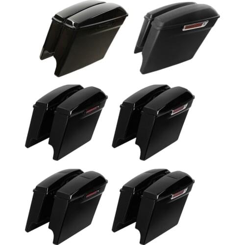 Motorcycle 5" Stretched Extended Saddlebags Saddle Bags For Harley Touring Road King Road Glide Street Glide 2014-2020