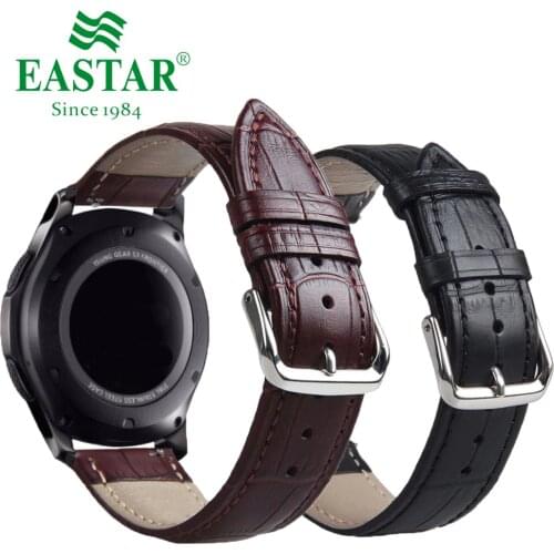 Genuine Leather Black Brown Strap For Samsung Gear S3 Band Frontier Strap For Gear S3 Classic Watchband 22mm Watch Bracelet