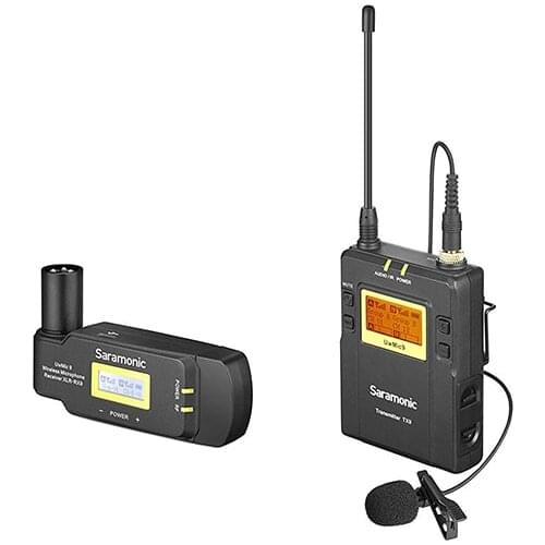 Saramonic UwMic9 Kit7 TX9+RX-XLR9 Wireless Lavalier Microphone with Transmitter & XLR Battery Grip XLR Receiver for Camera Camco