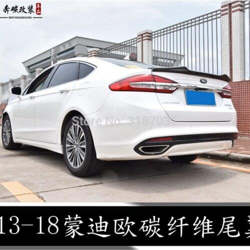 For Ford Mondeo/Fusion 2013 - 2017 Carbon Fiber rear boot Wing Spoiler Rear Roof Spoiler Wing Trunk Lip Boot Cover Car Styling