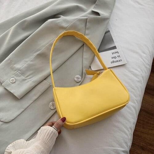 Retro Tote Bag Women Handbag PU Leather Shoulder Totes Underarm Vintage Top Handle Bag Female Small Subaxillary Bags Clutch