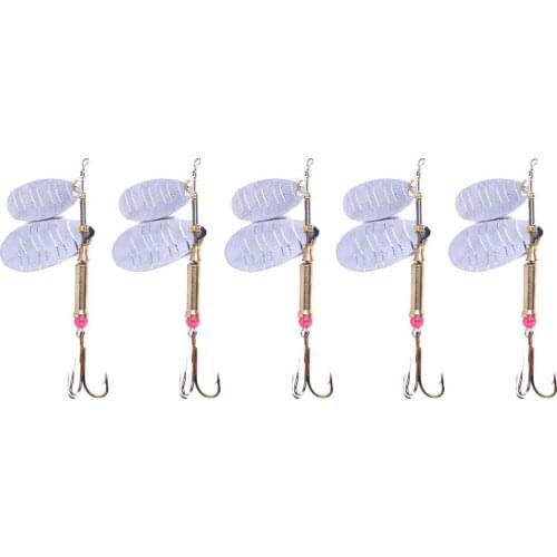 10CM-10.5G Rotated Double Sequins Metal Fishing Lures Artificial Spoon Lures Spinner Hard Bait for Fishing Tackles Pesca