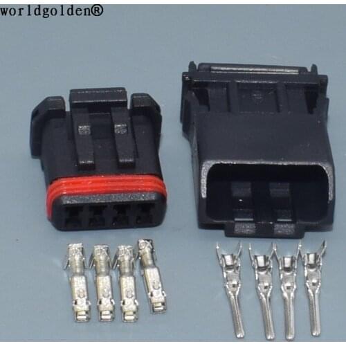 Worldgolden 4 Pin 1.2mm male female Electrical Automotive Connector Female Male For Auto Wiring Harness