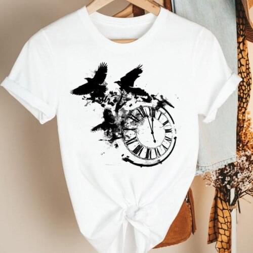 Women Clothes Vintage Casual Printing Cute 90s Cartoon Summer Short Sleeve Print Fashion Tshirt Female Tee Top Graphic T-shirt