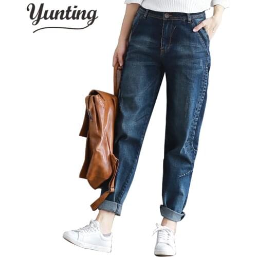 2021 Boyfriend Jeans Harem Pants Women Trousers Casual Plus Size Loose Fit Vintage Denim Pants High Waist Jeans Women Vaqueros