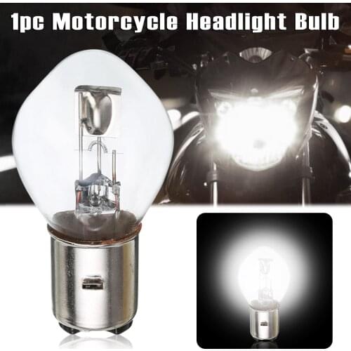 1pc 12V 35W 10A Motorcycle ATV Moped Scooter Headlight Bulb B35 BA20D Head Lamp Quartz Copper Wire Integrated Glass