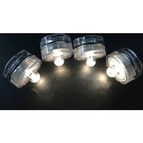 24pcs/lot Battery operated Led tea light Submersible Waterproof tealight Wedding Party Flameless vase candle floralytes-8 colors