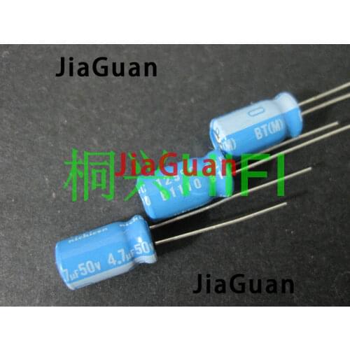 50pcs NICHICON BT 50V4.7UF 6.3X11MM electrolytic capacitor bt 125 degrees 4.7uF/50v military industrial capacitor 4.7uf 50v