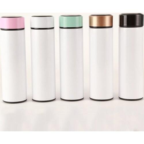 500ml Sublimation Thermos Tumbler Display Temperature Stainless Steel Smart Mug Water Bottle LED Touch For Fathers Day Gift