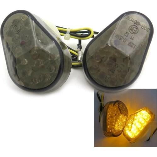 Aftermarket free shipping motorcycle parts LED Turn Signals Lights for Kawasaki ZX6R ZX7R ZX9R ZX10R ZX12R ZZR600 Smoke