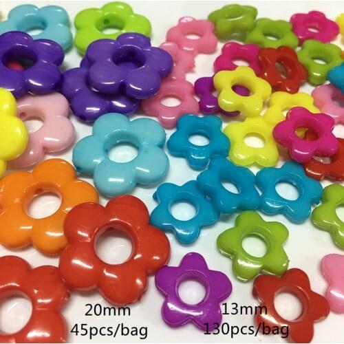 Meideheng Acrylic Beads sunflower Beads Hollow out straight hole For Jewelry Making DIY Craft & Needlework Accessories 13mm20mm