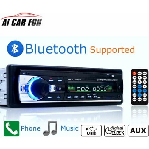 Autoradio Car Radio 12V Bluetooth V2.0 JSD520 Car Stereo In-dash 1 Din FM Aux Input Receiver SD USB MP3 MMC WMA Car Radio Player