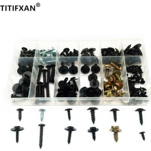 For Lada Samara Riva Granta Tavria Nadeschda 2114 Niva Car Self-Tapping Screw Fasteners Clips With Box Auto Rivet Repair Clamp