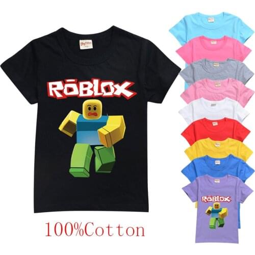 Kids Summer Clothes Boys Cartoon Cotton T-shirt Roblox Baby Boy 3D Printing O-Neck T-shirts Girls Tops Children' clothing