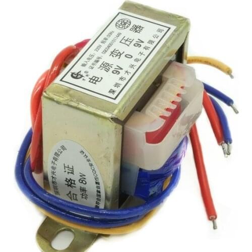 EI48-8W type transformer DB-8W/VA 220V to double 9V 9V*2 9V-0-9V0.45A 450mA