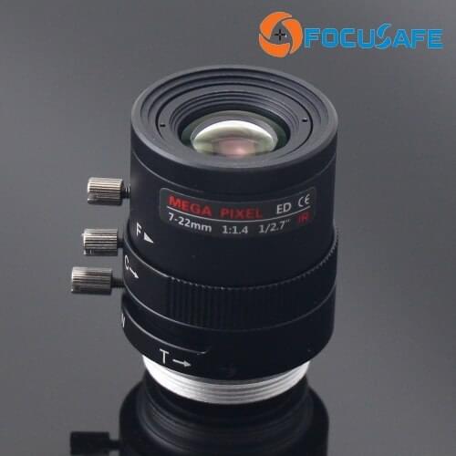 Focusafe HD 3Megapixel Manual Iris CS Lens 7-22mm CCTV Lens 1/2.7" format Camera Lens for IP Camera