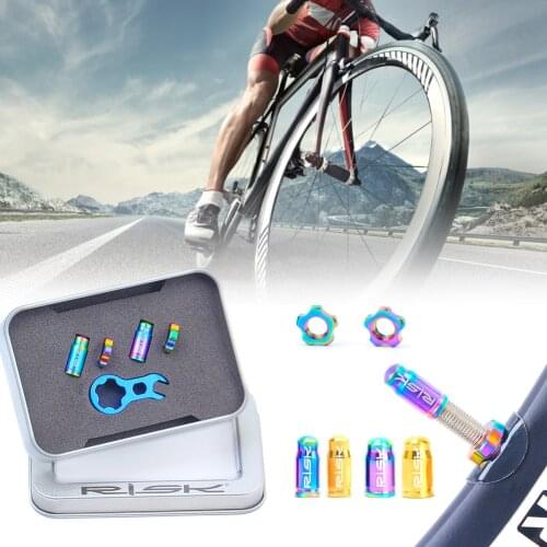FV55 AV55 for MTB Mountain Road Bike Bicycle Titanium Presta Schrader Valve Cap Nut Wrench Dust Cover Cycling Accessories