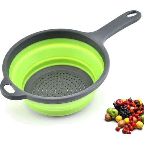 Kitchen Food Strainers Folding Water Filter Basket for Placing and Draining Pasta Vegetable Fruits Food Foldable Colander