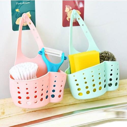 Kitchen Utensils Sponge Sink Storage Supplies Hanging Basket Drain Rack