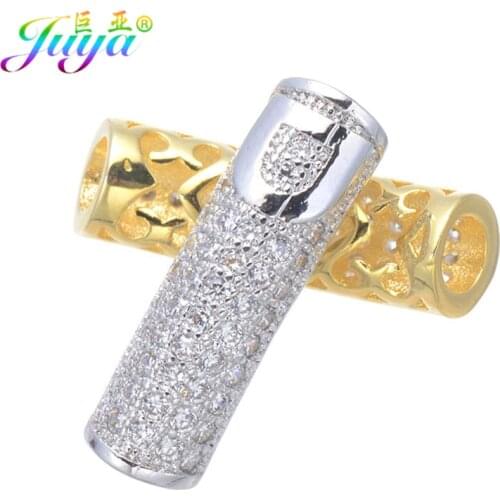 Beadwork Material Metal Charm Spacers Curved Tube Beads Accessories For Women Men Beading Leather Beads Jewelry Making