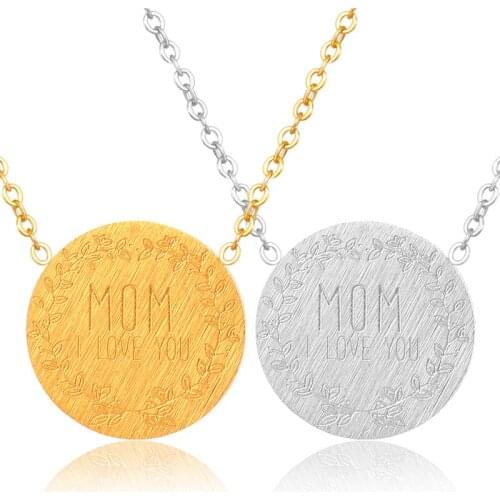 FYSARA Fashion Mothers Day Pendant Necklace Letter Mom I Love YOU Charms Collar Choker Necklaces The Best Gift For Mother