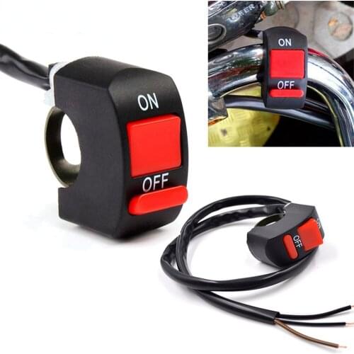 Motorcycle Switches Bullet Connector Handlebar Switches Button Connector Push Button Switch Motorbike Accessories