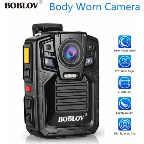 BOBLOV HD66-02 1290P Body Worn Camera Police cam 32GB/64GB Security IR Infrared Extra Lens mini Wearable body cam gizli kamera
