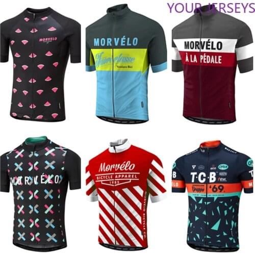 NEW 2022 Summer Morvelo Cycling Jersey Mens Shirt Short Sleeve MTB MX Cycling Shirt Bike Bicycle Clothes Clothing Ropa Ciclismo