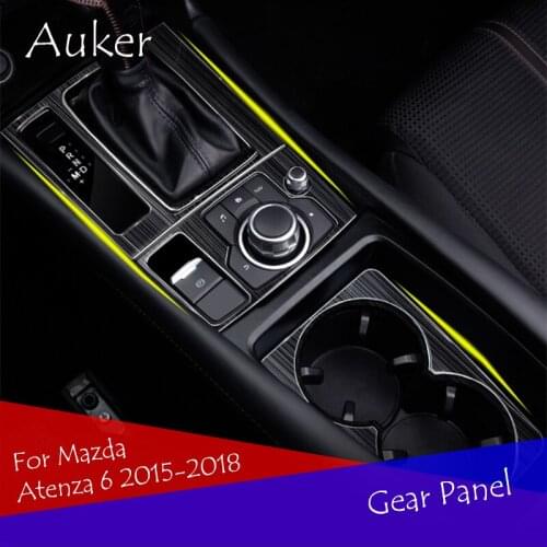 Car Console Gearbox Panel Trim Frame Cover Sticker Strips Garnish Decoration Car Stylin For Mazda 6 Atenza 6 2015-2018