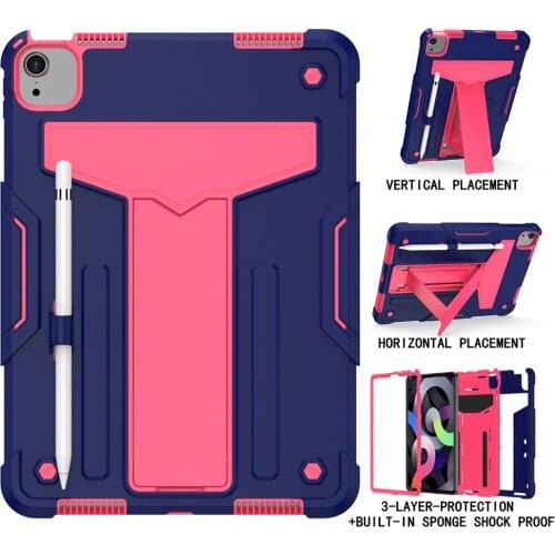 Shockproof Protective Fundas Tablet Cover for iPad Air 4 Air4 10.9 Pro11 Pro 11 2021 2020 2018 Case PC TPU Silicone Stand Shell