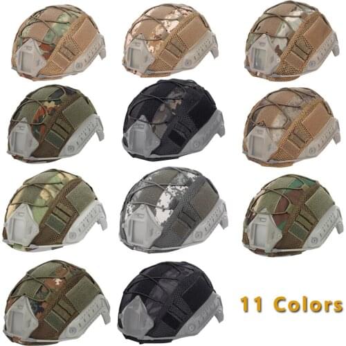 Tactical Camouflage Helmet Cover with Elastic Cord Wargame Gear Airsoft Paintball Head Circumference 52-62cm FAST Helmet Cover