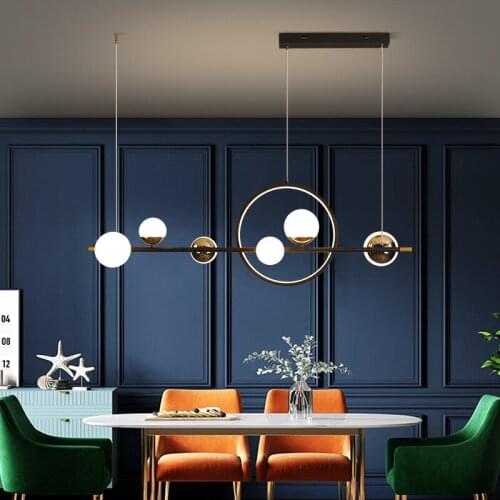Creative personality Nordic restaurant chandelier magic bean lamp dining room table modern minimalist home kitchen bar lamps
