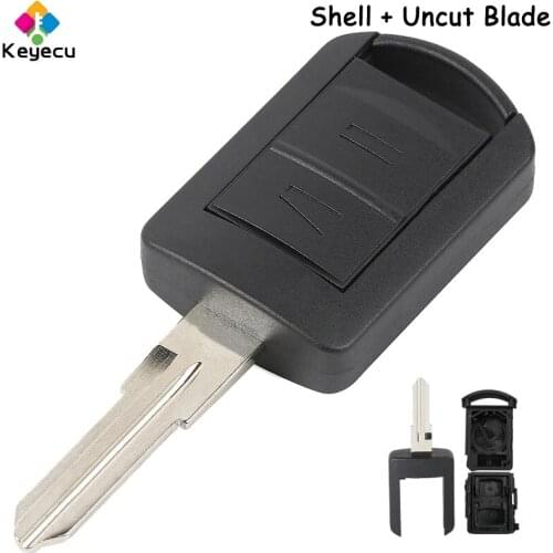 KEYECU Replacement Remote Control Car Key Shell Case - 2 Buttons & YM28 Blade - FOB for Vauxhall Opel Corsa Agila Meriva Combo