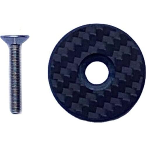 1pc New Carbon 1 1/8" MTB Bike Bicycle Stem CNC Headset Top Cap Cover Free Shipping