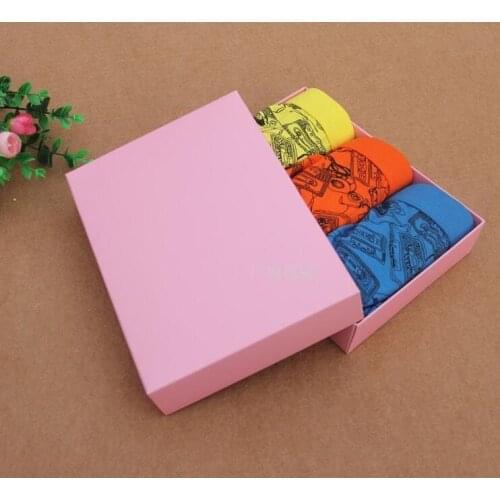 20pcs/ Size:19.5*14.5*4cm/6colors Kraft paper cardboard Craft Gift wig cloth Packaging Kraft Paper Box gift packaging paper box