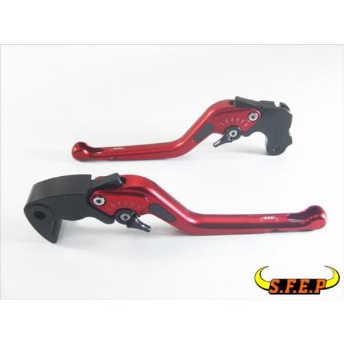 3D Long CNC Adjustable Motorcycle Brake and Clutch Levers with Carbon Fiber Inlay For Suzuki GSR750/GSX-S750 2011-2018