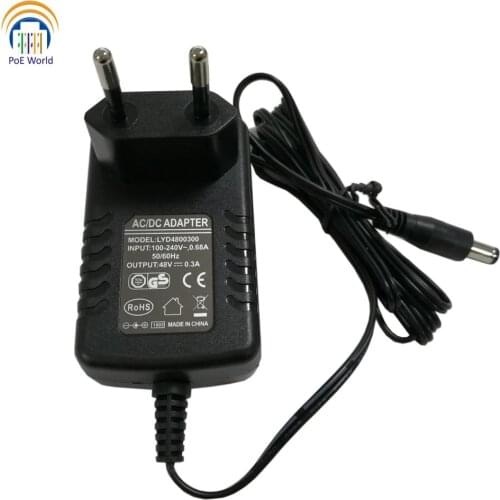 48 volt 0.3 amps 15 watt power supply 2.1mm*5.5mm DC connector power adapter with CE ROHS GS Certificate