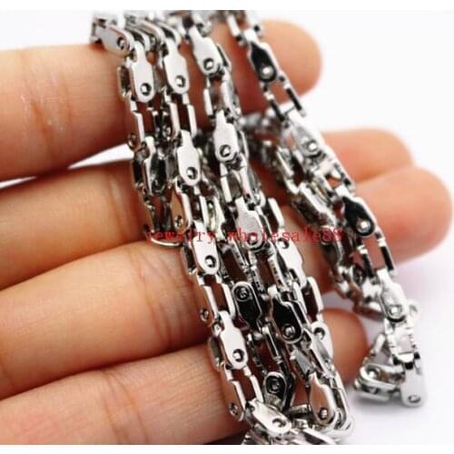 GNAYY Lot of 3 meters wholesale 3.6mm Stainless Steel fashion motorcycle chain Jewelry Finding /Marking Chain DIY no any clasp