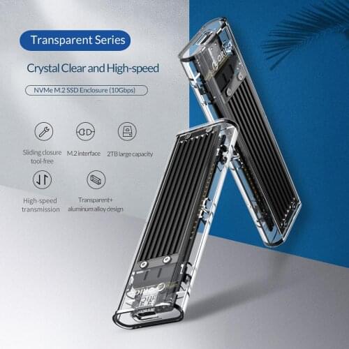 ORICO M2 NVME SSD Case, M.2 NGFF SATA case, Dual signal Case for M Key/ M+B Key SSD 10Gbps Enclosure M.2 NVME PCIE /SATA M2 Box