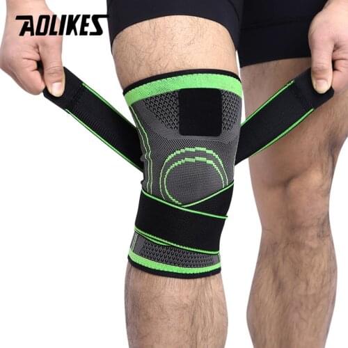 AOLIKES 1PCS Knee Brace Knee Support Pad Weaving Pressurization Basketball Cycling Professional Protective Sportsknee Sleeve