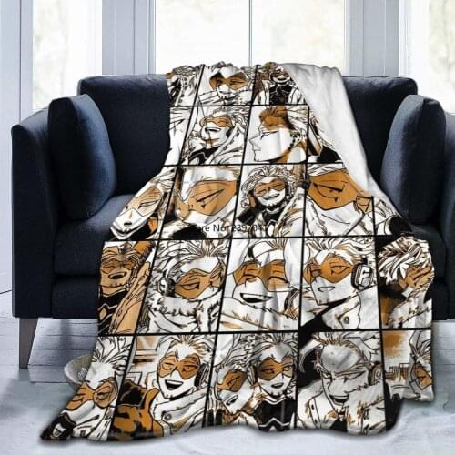 My Hero Academia Collage Anime Hawks - Manga Fleece Throw Blanket, Fuzzy Warm Throws for Winter Bedding, Couch and Plush House