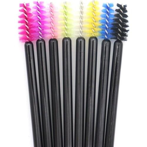Short paragraph 50pcs/pack Disposable Black Eyelash Brush Eyebrow Brush Mascara Applicator Eyelash Extension Makeup Brush Tools