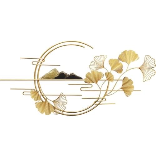 Landscape pendant wall decoration metal living room sofa background wall hanging iron light luxury wall hanging