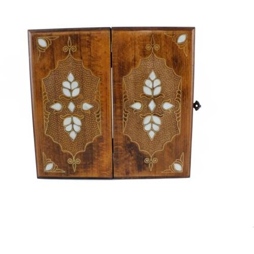 Mini Size Wooden Handmade Backgammon Set Backgammon Board Game Gift for Father Travel Games Gift for Boyfriend