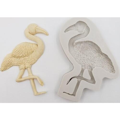 Minsunbak Cake Tool Flamingo Silicone Mold Birthday Wedding Cake Decoration DIY Chocolate Baking Tools