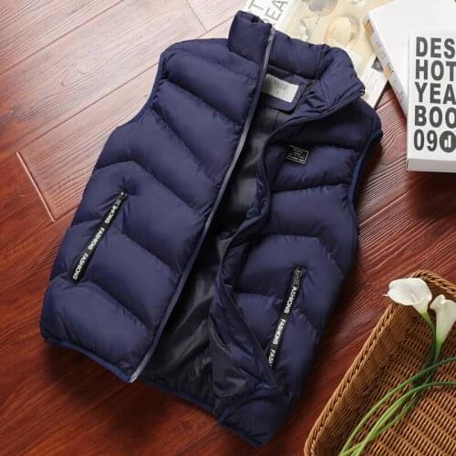 Mens Jacket Vest Winter Fashion Casual Coats Male Cotton-Padded Mens Sleeveless Vest Men 8XL Thicken Waistcoats Brand Clothing