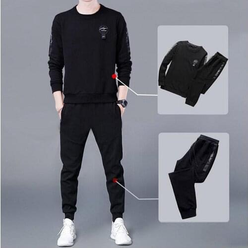 2021 Mens Sets Casual Sportswear Tracksuits Sets New Men Sporting Hoodies+Pants Sets Outwear Male Hooded Sports Suits Sweatsuit