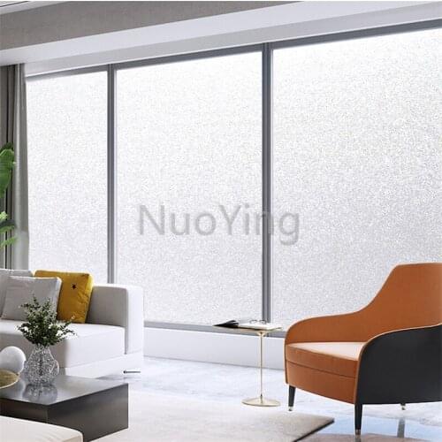 Opaque Glass Window Film Privacy Adhesive Glass Sticker Frosted For Windows Waterproof Bathroom Toilet