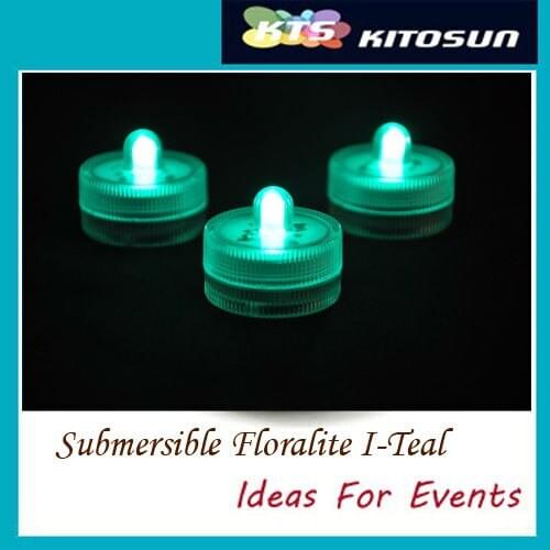Wholesale120pcs Teal color High Quality Submersible battery led FLoralyte For Cake Decoration