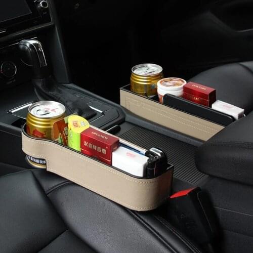 Car Seat Organizer Crevice Storage Box Accessories Interior Leather Phone Holder Storage Auto Accessoire Voiture Organizador